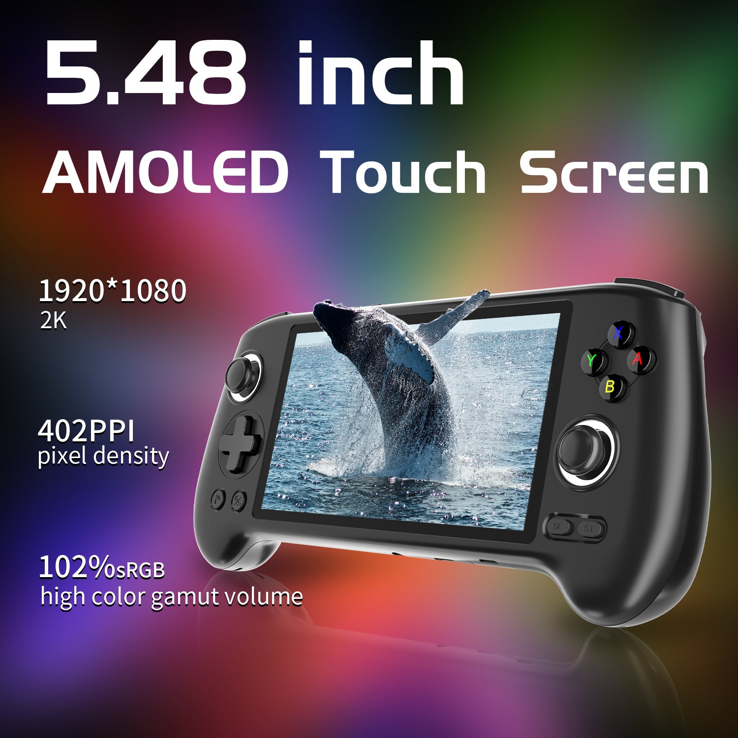 anbernic rg556 pocket handheld gaming device game emulator rom screen