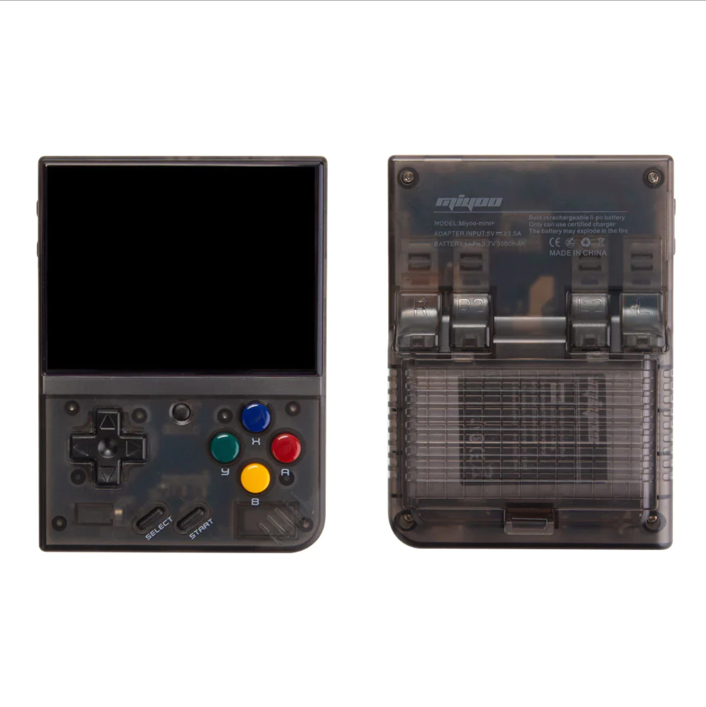 Miyoo Mini Plus retro pocket gaming device emulator rom gameboy black