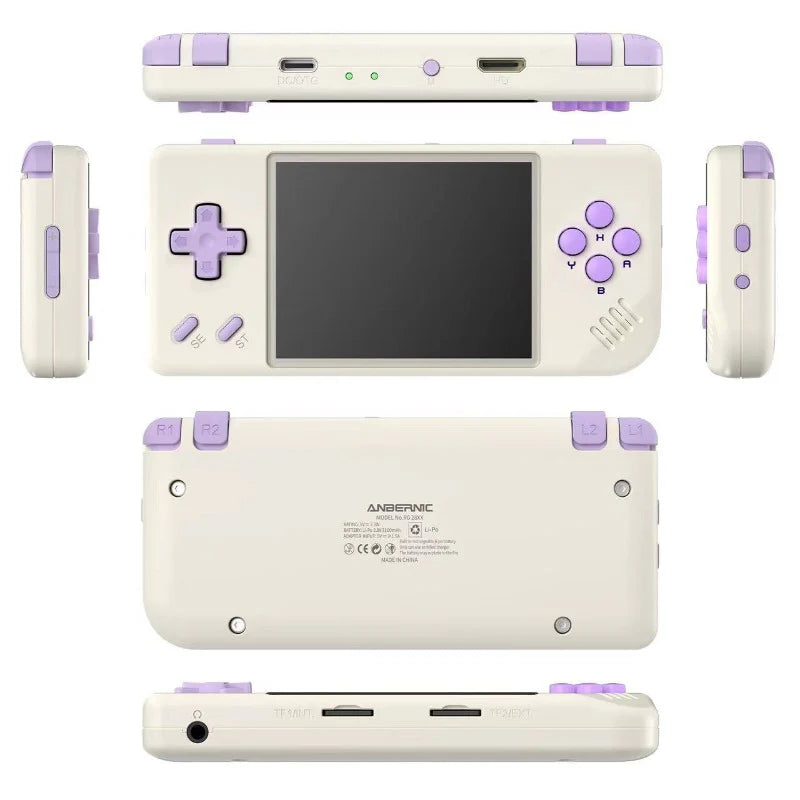 anbernic rg28xx pocket handheld gaming device game white