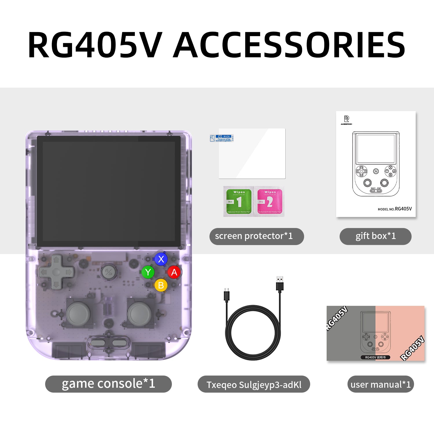 anbernic rg405v pocket handheld gaming device game emulator rom accessories