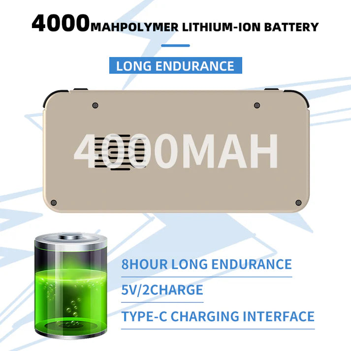 PowKiddy RGB10MAX3 Pro retro handheld gaming emulator device 4000 mah