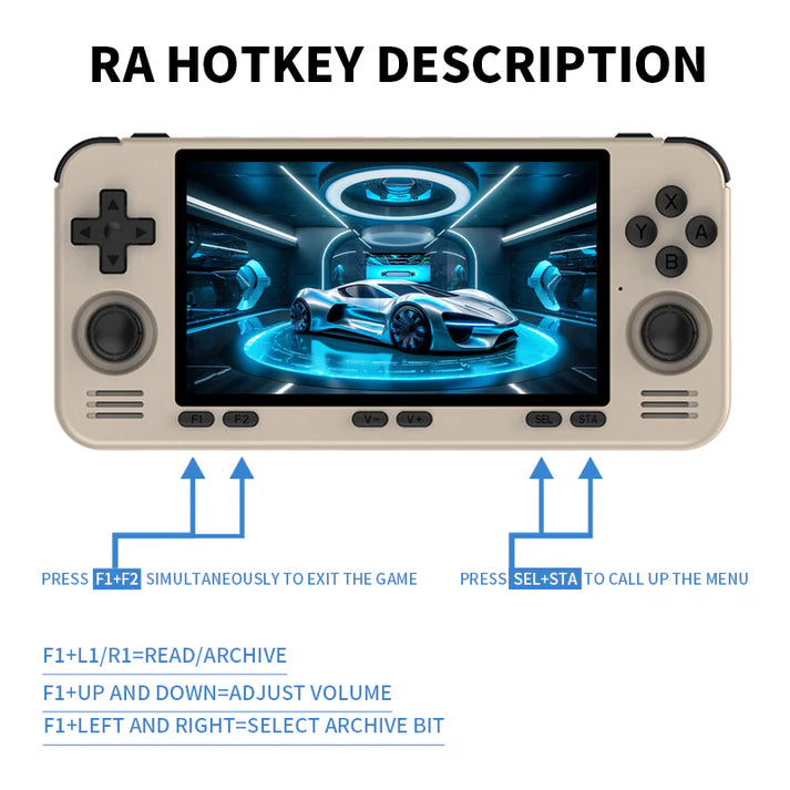 PowKiddy RGB10MAX3 Pro retro handheld gaming emulator device